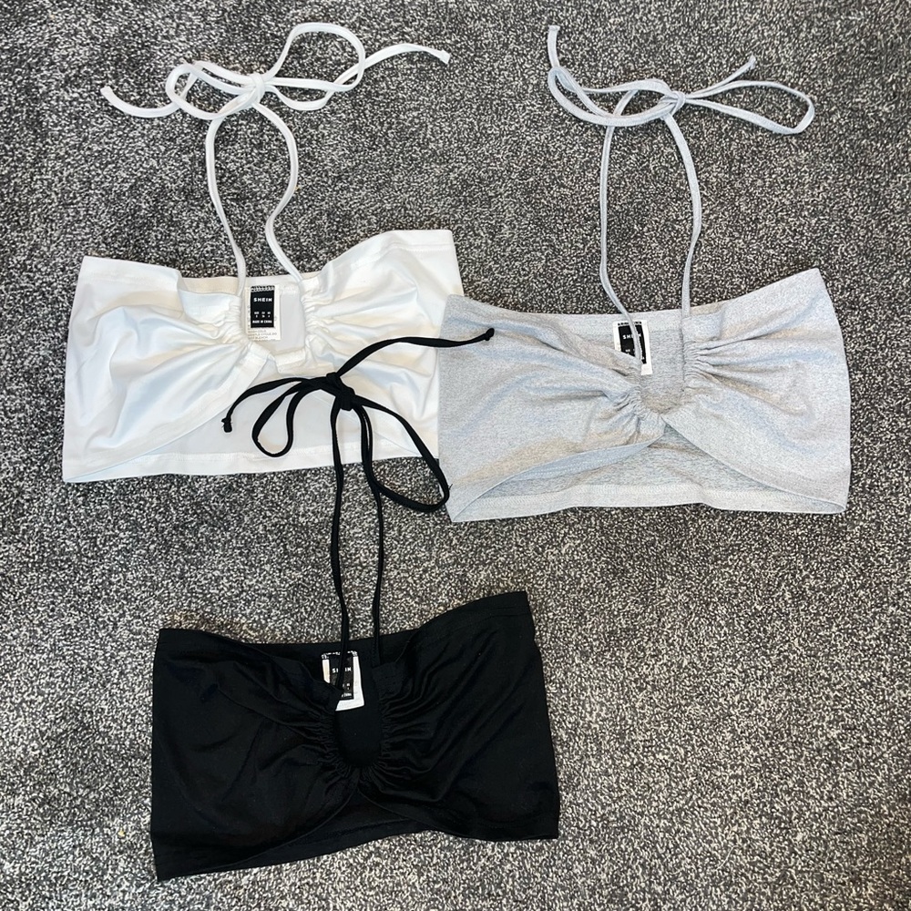 3 Pack of Basic Mini Halter Tops